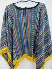 Mexican Poncho Blue - Mens Costumes